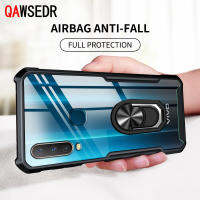 QAWSEDR สำหรับ VIVO Y11 Y12 Y15 Y17 Y19 Y3S ผู้ถือแหวน Anti-Fall กันกระแทกโปร่งใสกลับ TPU Soft Cover