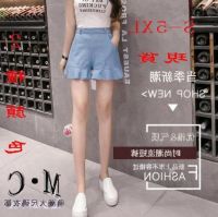 COD jfdss Cute Trendy [S-5XL] Summer Elastic Waist Plus Size Loose Ripped Frayed Wide-Leg Denim Shorts Women Slimmer Look Genuine Korean lO