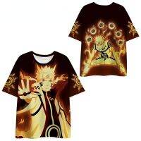 Naruto Print Little Red Cloud Milk Silk Short Sleeve Medium Loose T-shirt