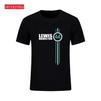 Fashion 100% cotton O-neck Mens T-shirt Simple style man Tshirt F1 driver Lewis Hamilton digital 44 T shirt short-sleeved shirt mens car clothing fans cotton T-shirt  PCY0