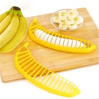 Plastic Banana Slicer Fruit Vegetables Cutter Salad Maker Practical Chopper Cooking Tools Fruit Knife Kitchen Gadget Creative Graters  Peelers Slicers