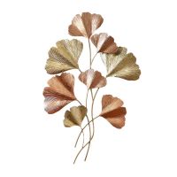 【NEW】【Penghantaran Privasi Tinggi】 New Chinese Creative Home Restaurant Ginkgo Leaf Decorative Wall Hangings Light Luxury Three-Dimensional Iron Pendant Hallway Golden Wall Decoration