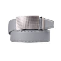 New Designer Popular Luxury Brand Cowhide Leather Belt Men Gray Automatic Buckle Business Casual Belts For Men 3.5 Width Belts