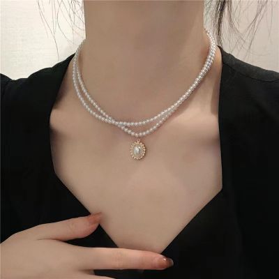 Heart Pendant Necklace Antique Jewelry Gift Heart-shaped Pearl Necklace For Women Korean Pearl Necklace Antique Wedding Party Jewelry