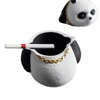 Cute Cartoon Panda Ashtray Family Living Room Large Ashtray Desk Accessories Panda Around