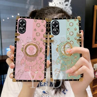 เคส YJD สำหรับ OPPO A78 A58X A58 C33แหวนนักบินอวกาศประดับเพชรขอบตรงกันกระแทกเคสโทรศัพท์