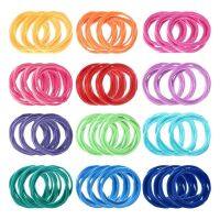 384 Pcs 7 Inches Potholder Loops Weaving Loom Loops Weaving Craft Loops with 12 Colors for DIY Crafts Supplies A