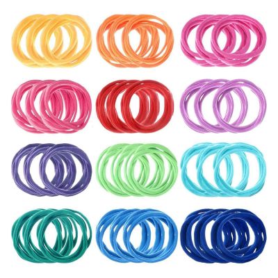 384 Pcs 7 Inches Potholder Loops Weaving Loom Loops Weaving Craft Loops with 12 Colors for DIY Crafts Supplies A