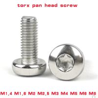 5/100 Buah Sekrup Kepala Pan Torx M1.4 M1.6 M2 M2.5 M3 M4 M5 M6 M8 304 Baja Tahan Karat GB2672 Sekrup Kepala Bulat Enam Lobus