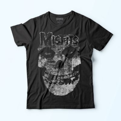 New FashionT-shirt Misfits Logo Glenn Danzig Bomber Punk Rock 100% Cotton 2023