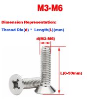 304 baja tahan karat/galvanis baja karbon kepala terbenam silang segitiga sekrup Self-Lock baut Bolts