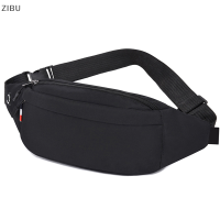 ZIBU ผู้ชายเอวกระเป๋าแพ็คสีเทา Casual functional Belt Bag กระเป๋าเข็มขัดขนาดใหญ่โทรศัพท์กระเป๋าเงินเข็มขัด Fanny Travel hip