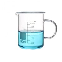 New Capacity 50ml 250ml Low Form Beaker Measuring Glass Chemistry Lab Borosilicate Glass Transparent Beaker Wholesales