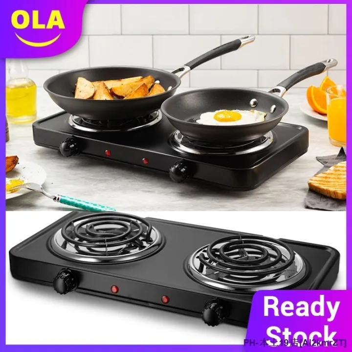 OLA 2000W 2 Burners Portable Hot Plate Electric Coil Burner Double