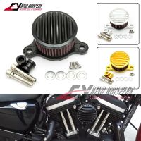 สีดำ CNC รถจักรยานยนต์ Air Cleaner Intake Filter ระบบสำหรับ Harley Sportster XL883 XL 883 XL1200 XL 1200 X48 X 48 2004-2019