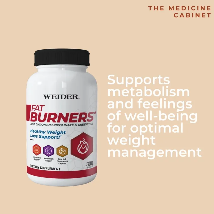 Weider Fat Burners Healthy Weight Loss Support 300/120 Tablets Lazada PH