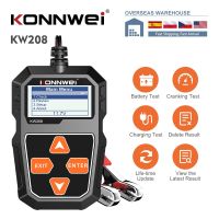 ZZOOI Battery Tester 12V KONNWEI KW208 Car Battery Tester 100-2000CCA Battery Analyzer Charging Test Cranking Test  PK KW650