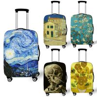 Oil Painting Starry Night / Water Lilies / Tears Kiss Luggage Cover for Travel Van Gogh Gustav Klimt Claude Monet Suitcase Cover