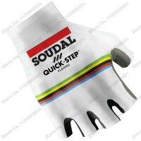 hotx【DT】 2023 Champion Soudal Cycling Gloves Men Gel Half Road Mittens Jersey MTB Maillot Gant