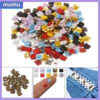 MUMU 20pcs ของขวัญสาวน่ารัก ตกแต่งลายหมีแพนด้า หัตถกรรม เสื้อผ้าตุ๊กตา DIY ปุ่มมินิ หัวเข็มขัดโลหะ หัวเข็มขัดเย็บเสื้อผ้า