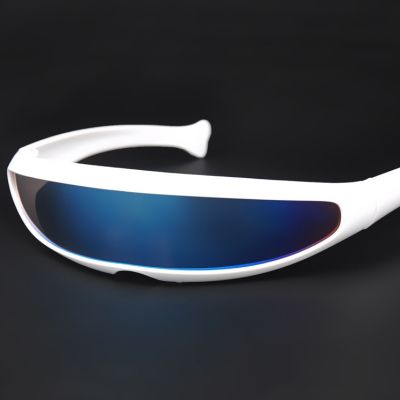 Futuristic Narrow Cyclops Visor Sunglasses Laser Eyeglasses UV400 Personality Mirrored Lens Costume Eyewear Glasses Men Glasses Cycling Sunglasses