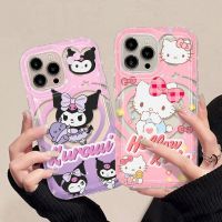 Kuromi Hello Kitty เคสโทรศัพท์โปร่งใส Samsung Galaxy,มา S23 S20 S10 FE S21 S22พิเศษบวก A34 Note 20 10 Pro A54 A53 A33