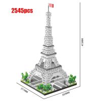 MOC World Famous Creative Architecture Eiffel Towers Micro Building Diamond Blocks Model City Street View Bricks Toys Gifts