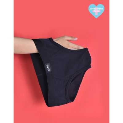 SP - era-won กางเกงใน Zinc Plus Anti-bacteria Underwear bikini 3 ชิ้น  (2XL และ 3XL 2 ชิ้น) สี Blackกางเกงชั้นใน Sexy กางเกงในไซส์ใหญ่