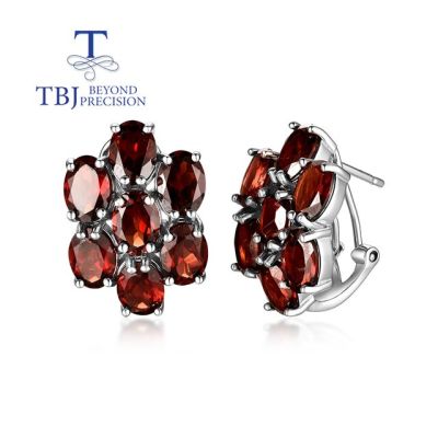 New Natural Red garnet oval 5*7mm earrings 925 sterling silver classic fashion design lady fine jewelry Daily wear