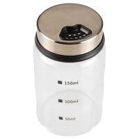 150ml Seasoning Airtight Storage Containers With Lid With Scale Multifunctional Kitchen Grilling Sugar Beans Coffee Transparent Tea Glass Jar