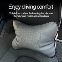 High Quality Car Headrest Car Neck Protection Pillow Interior Leather Memory Foam Headrests Fits Most Cars Seat Cushions