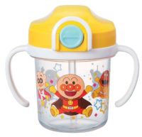 แก้วหัดดูด LEC Anpanman clear Straw mug 200ml นำเข้าญี่ปุ่น