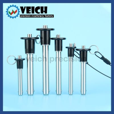 VCN011 Quick Release Pin Zinc Alloy Push Handle Stainless Steel Locating Pins Ball Lock Pins With Rope Cable Management