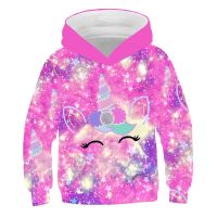 Cute cartoon unicorn sweatshirt girl hoodie childrens sweater baby girl top boy hoodie childrens clothing thin coat