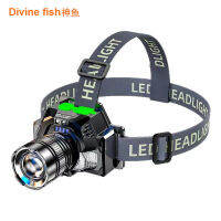 New wave induction headlight usb charging outdoor multi-function lighting strong light headlamp night fishing light