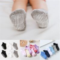 【LZ】✖✿℗  Meias antiderrapantes com apertos meias de algodão para bebês infantis meninos e meninas todas as estações 0 a 5 anos 6 pares por lote