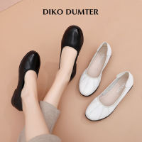 Women Solid Color Genuine Cow Leather Flat Shoes Female Round Head Soft Sole Boat Shoes