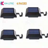 4PCS 12 LED Solar Powered Gutter Light Lamp For Outdoor Garden Fence Security Street Outdoor Lighting Wall Lamps LED Strip Lighting