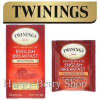 ⭐ Twinings ⭐ English Breakfast Decaf 25 tea bags? ชาทไวนิงส์ ชาดำ อิงลิชเบรคฟาสไม่มีคาเฟอีน แบบกล่อง 25 ซอง ชาอังกฤษ นำเข้าจากต่างประเทศ พร้อมส่ง