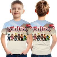 [Ready Stock]  Roblox Spring Summer New Style Kids Boys Girls 3D Printed Korean Version T-Shirt Daily Party Casual Breathable Round Neck Top Student Short Sleeve