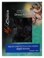 Squid Ink Spaghetti มายช้อยส์พาสต้าสปาเก็ตตี้ดีปลาหมึก 500กรัม Hand made Italian style dried Pasta ( ส่ง Kerry Express )