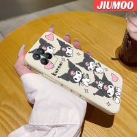 เคส JIUMOO สำหรับ Realme 8 4G Realme 8 Pro เคสซิลิโคนนิ่มแฟชั่นขอบสี่เหลี่ยม Kuromi น่ารักลายดีไซน์ใหม่เคสกันกระแทกคลุมทั้งหมดเคสป้องกันเลนส์กล้อง