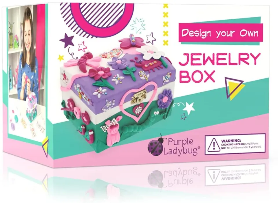 Jewelry Box Craft Kit for Girls – Purple Ladybug