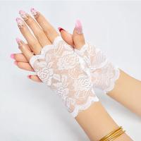 QianXing Shop Women Lace Gloves Short Cute Fingerless Gloves Sunscreen Vintage Adult Girls Ladies Glove