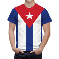 2023 NewMen S Cuba Flag เสื้อยืดเสื้อลำลองแขน3D พิมพ์เสื้อยืดผู้ชายแขนสั้น Cool Tee