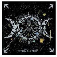 Morris8 Triple Moon GoddessTarot Cloth Altar Tablecloth Astrology Meditation Pagan Spiritual Decoration Card Divination Flannel