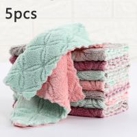 ☫ 1/3/5pcs Cleaning Cloth Kitchen Anti-grease wipping rags Absorbent Microfiber Rags home washing dish kitchen Towels