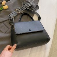 Leather Solid Color Woman Shoulder Bags 2023 New Simple Designer Handbag Lady Crossbody Bag