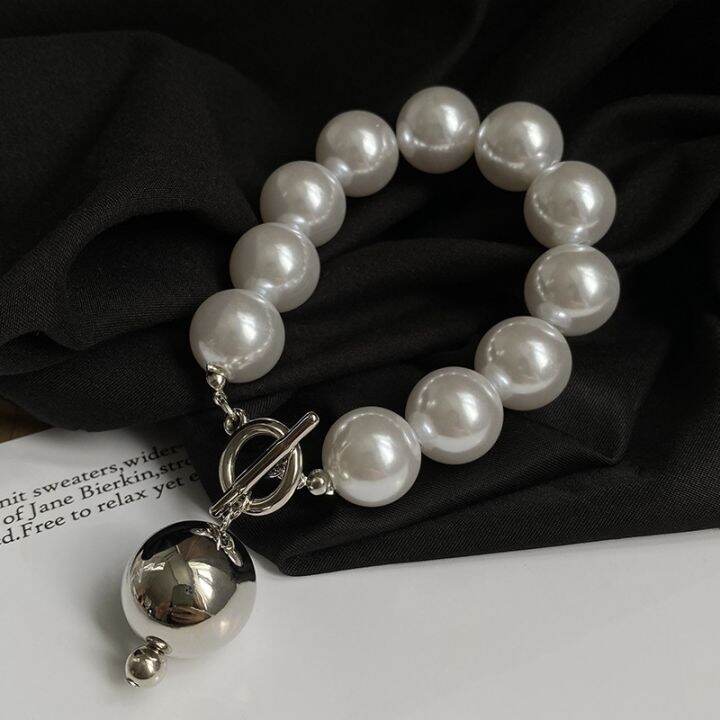 cod-baroque-t-shaped-buckle-pearl-necklace-ins-style-simple-temperament-fashion-bracelet-personality-trendy-design-sense-wholesale