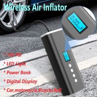 150 PSI Tire Inflator Handheld Car Air Compressor Portable Wireless Electric Air Pump Power Bank for bike Motorcycle Ball Tool Air Compressors  Inflat